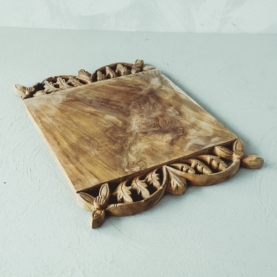 Tapas Rectangular Carving Vicia